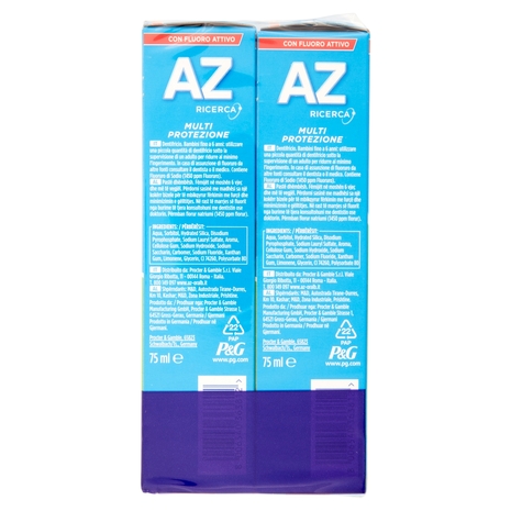 AZ Dentifricio Multi Protezione Carie Gel Menta Fresca 6x75 ml